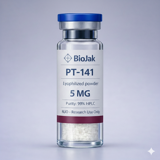 PT-141 research peptide vial by BioJak