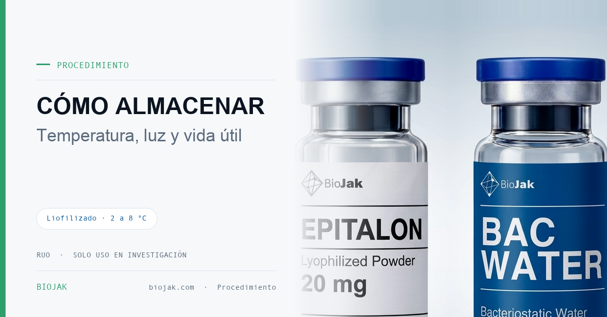 Imagen del artículo de BioJak sobre como almacenar peptidos de investigacion, material de investigación de laboratorio