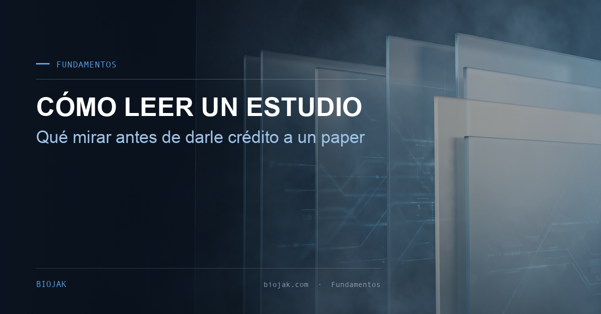Imagen del artículo de BioJak sobre como leer estudio cientifico peptidos, material de investigación de laboratorio