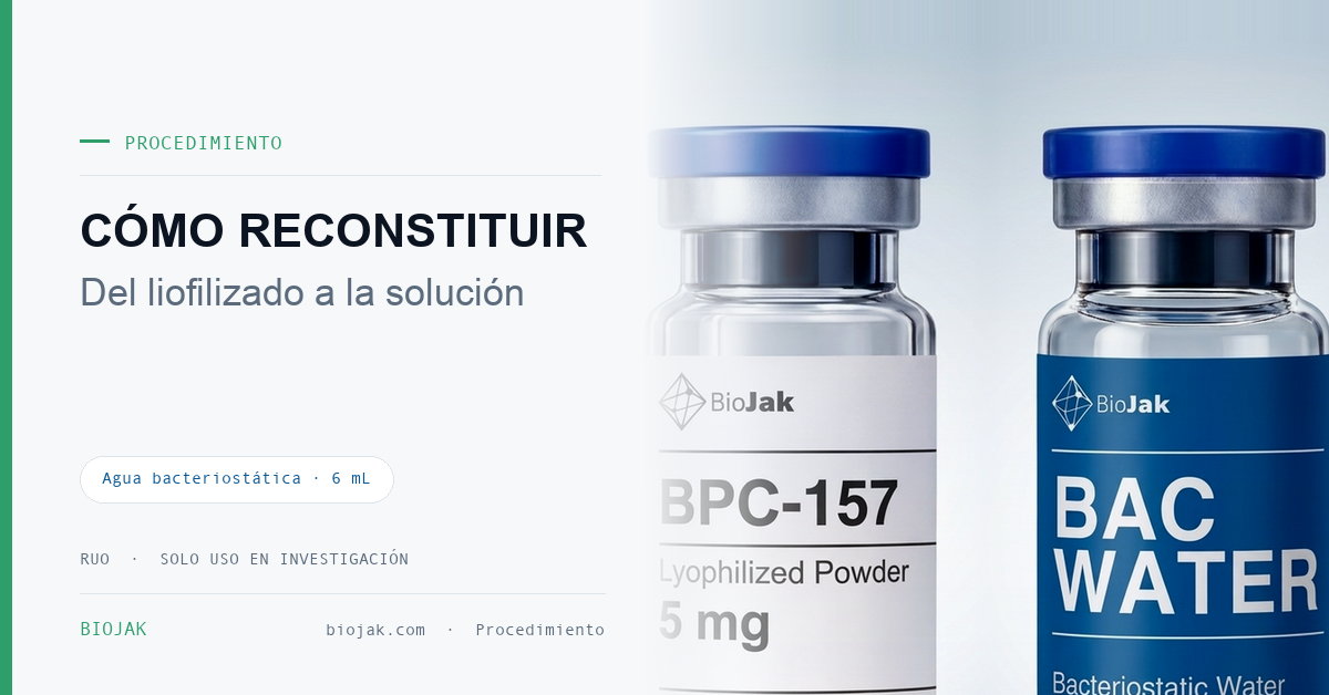 Imagen del artículo de BioJak sobre como reconstituir peptidos, material de investigación de laboratorio