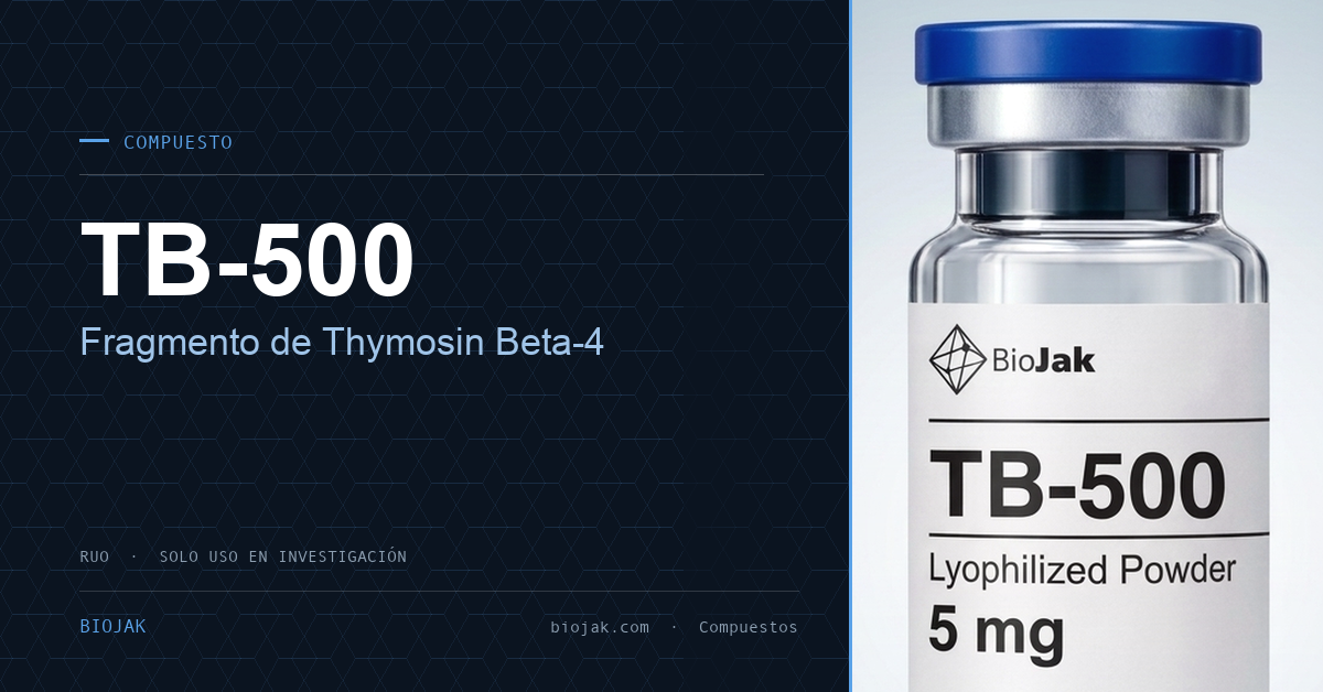 Imagen del artículo de BioJak sobre tb 500 thymosin beta 4 investigacion, material de investigación de laboratorio