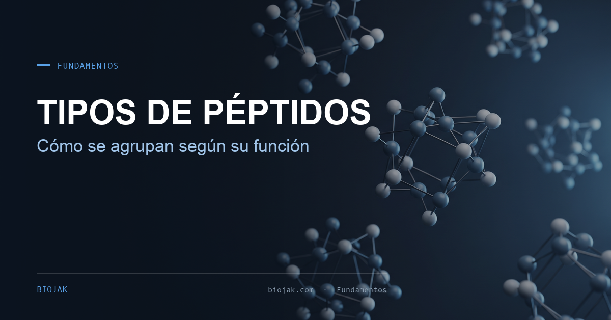 Imagen del artículo de BioJak sobre tipos de peptidos de investigacion, material de investigación de laboratorio